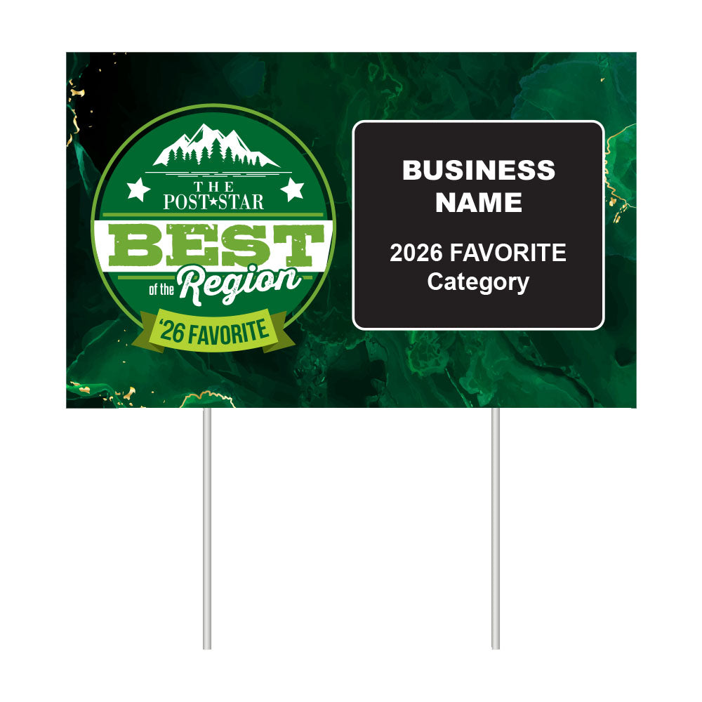 Double-Sided Yard Sign w/ Stake